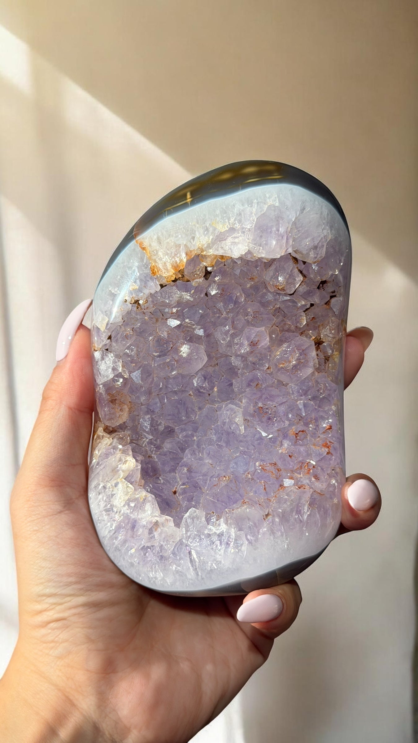 Madagascar Amethyst Druzy Agate Geode