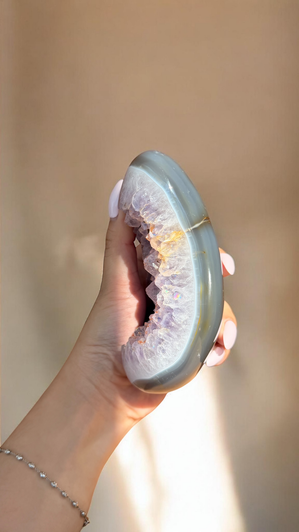 Madagascar Amethyst Druzy Agate Geode