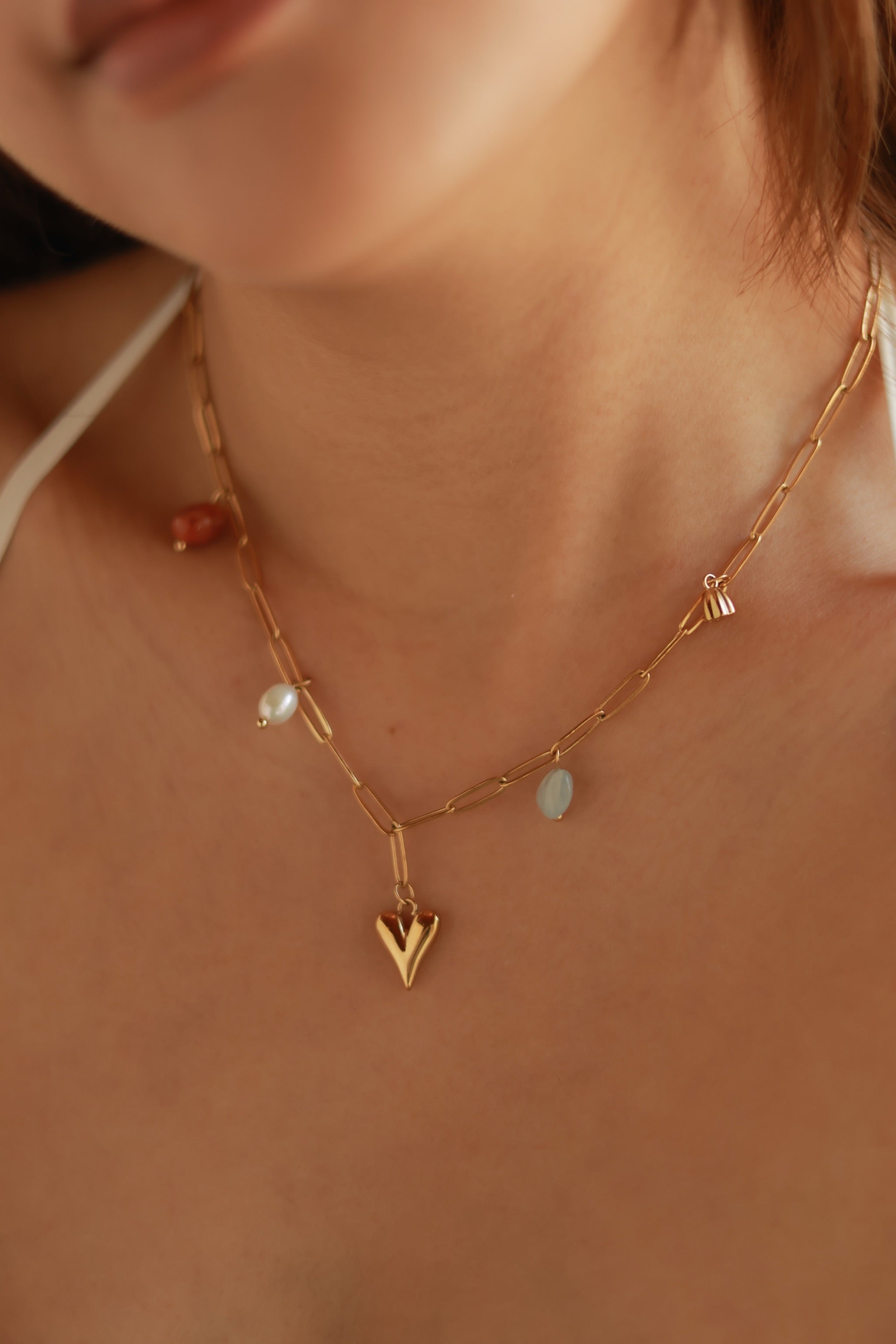 Multi-Charms Heart Necklace