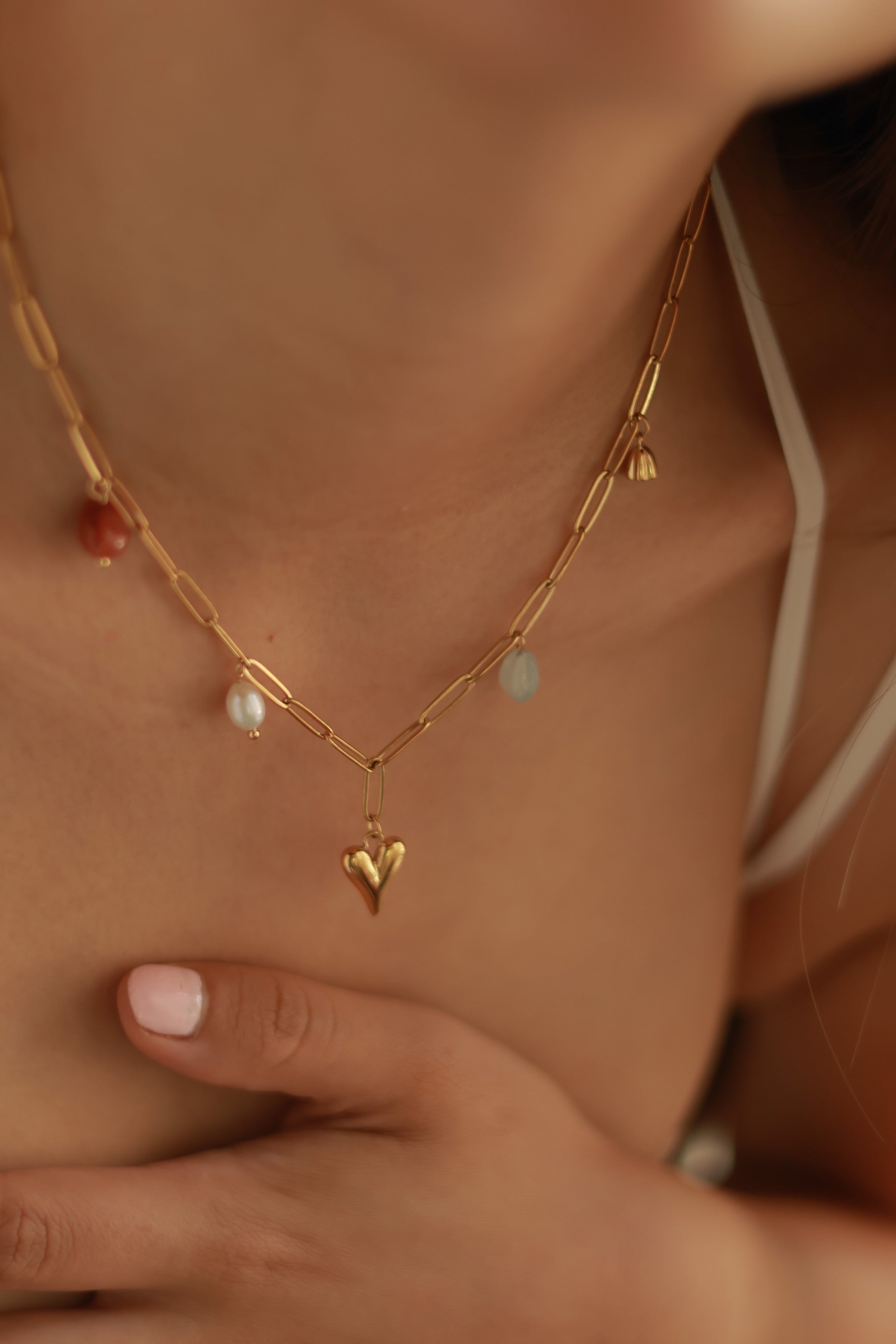 Multi-Charms Heart Necklace