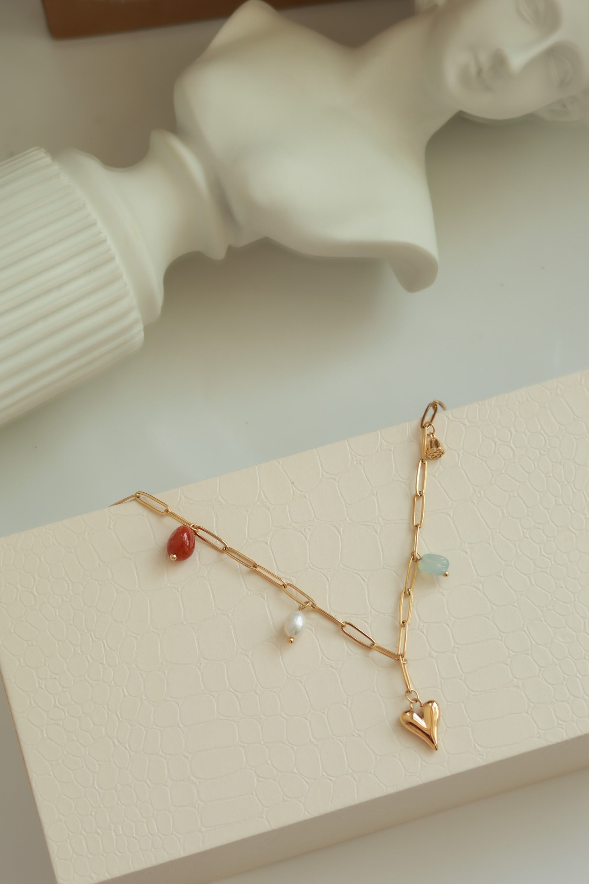 Multi-Charms Heart Necklace