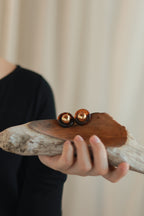 Resin Amber Round Studs