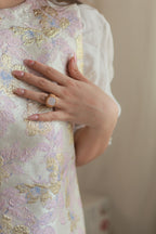 Retro Rose Quartz Ring