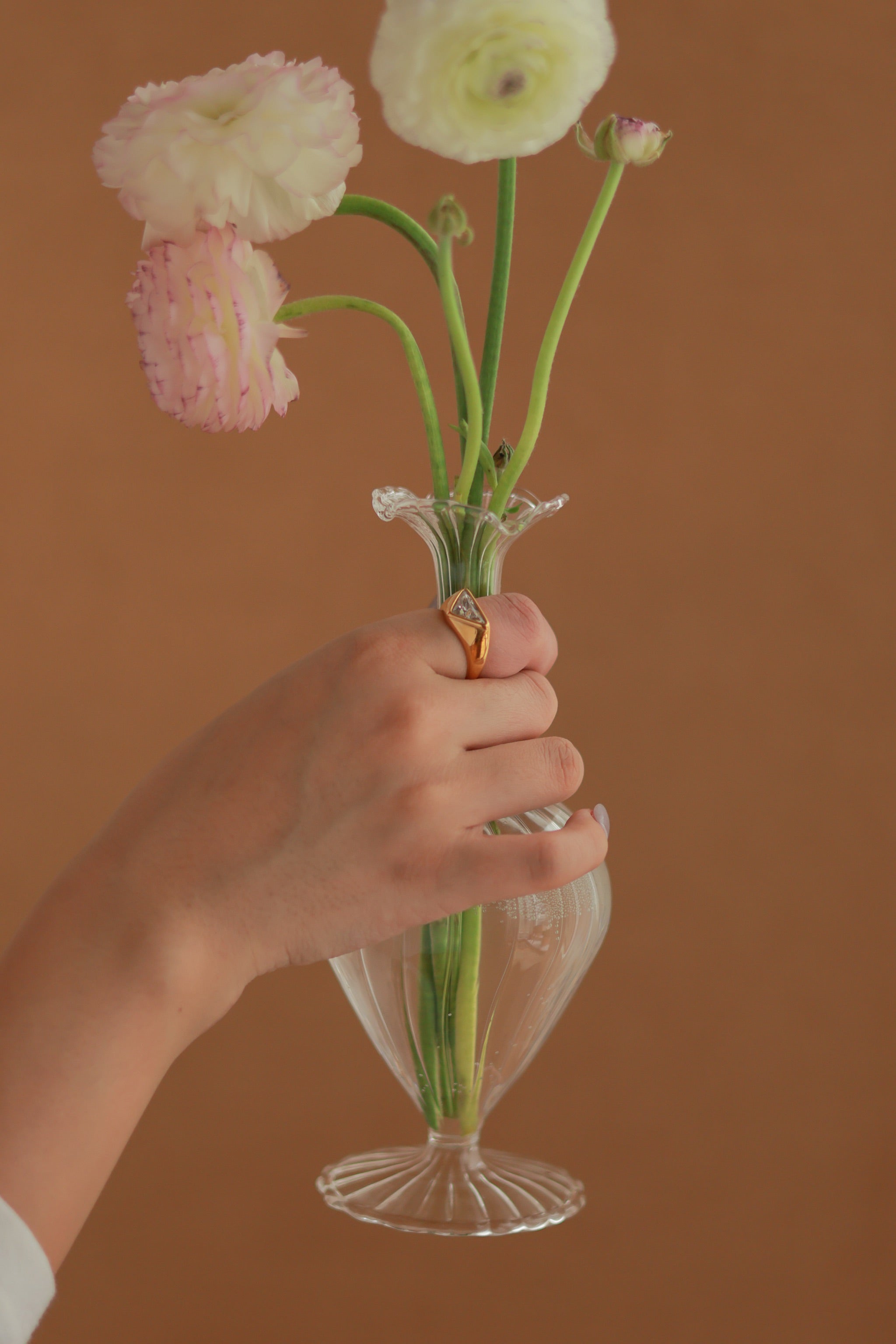 Rhinestone Triangle Ring