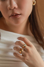 Rhinestone Triangle Ring