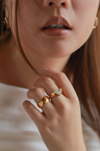 Rhinestone Triangle Ring