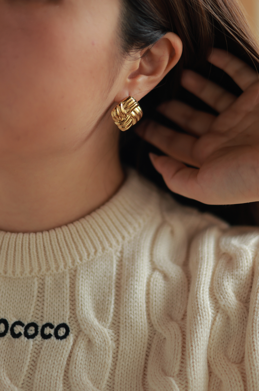 Small Square Vintage Studs