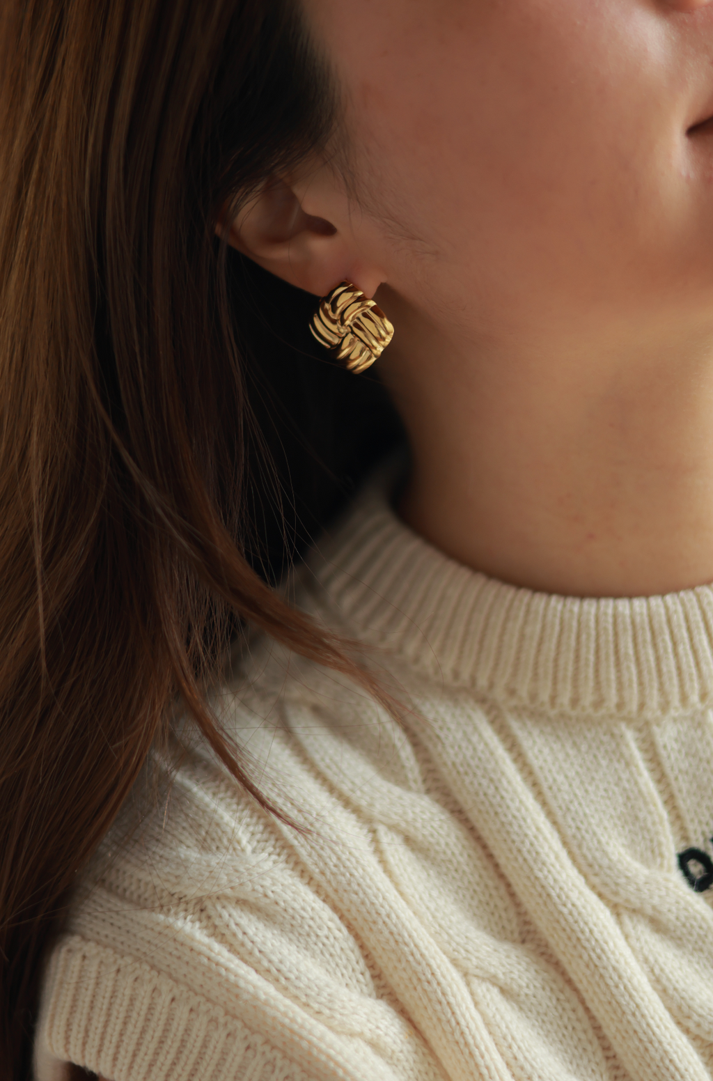 Small Square Vintage Studs
