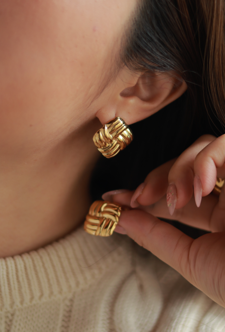 Small Square Vintage Studs