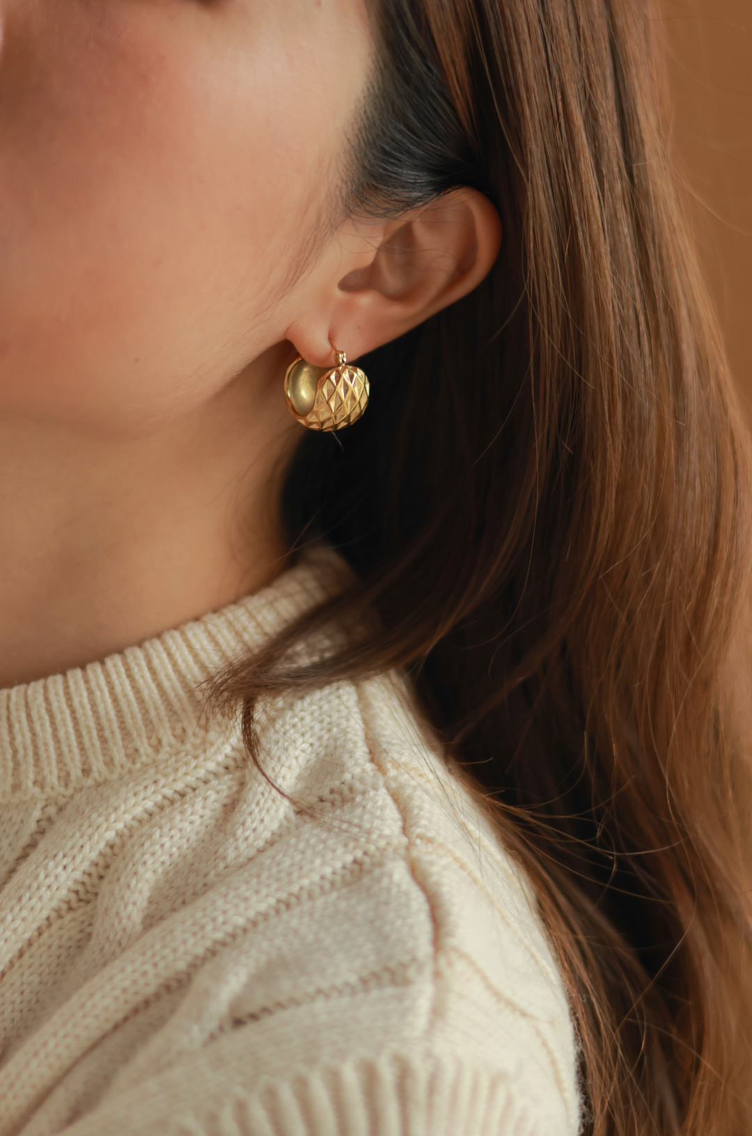 Pineapple Hoop Earrings