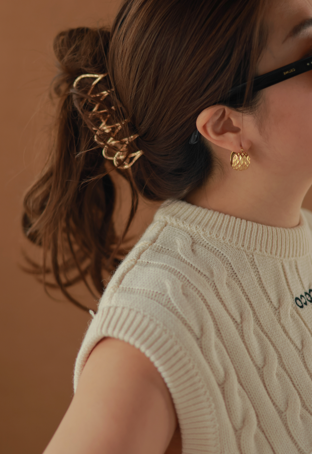 Pineapple Hoop Earrings