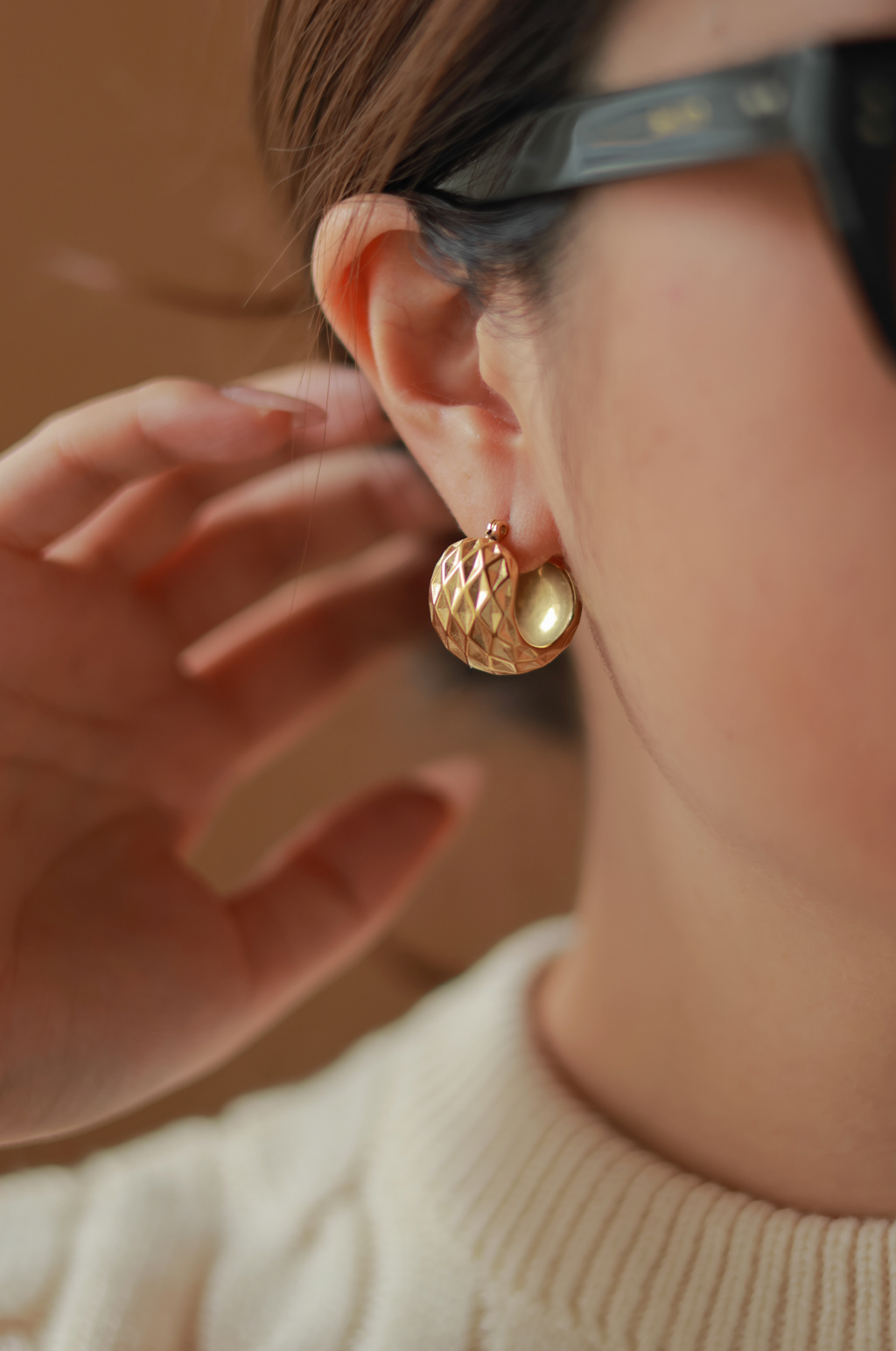 Pineapple Hoop Earrings