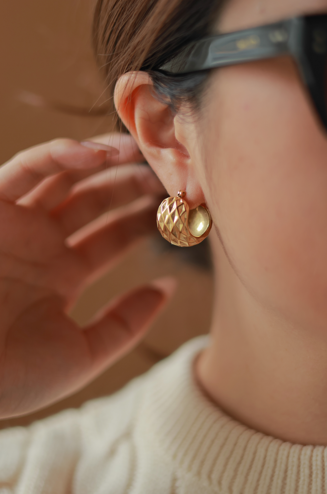 Pineapple Hoop Earrings