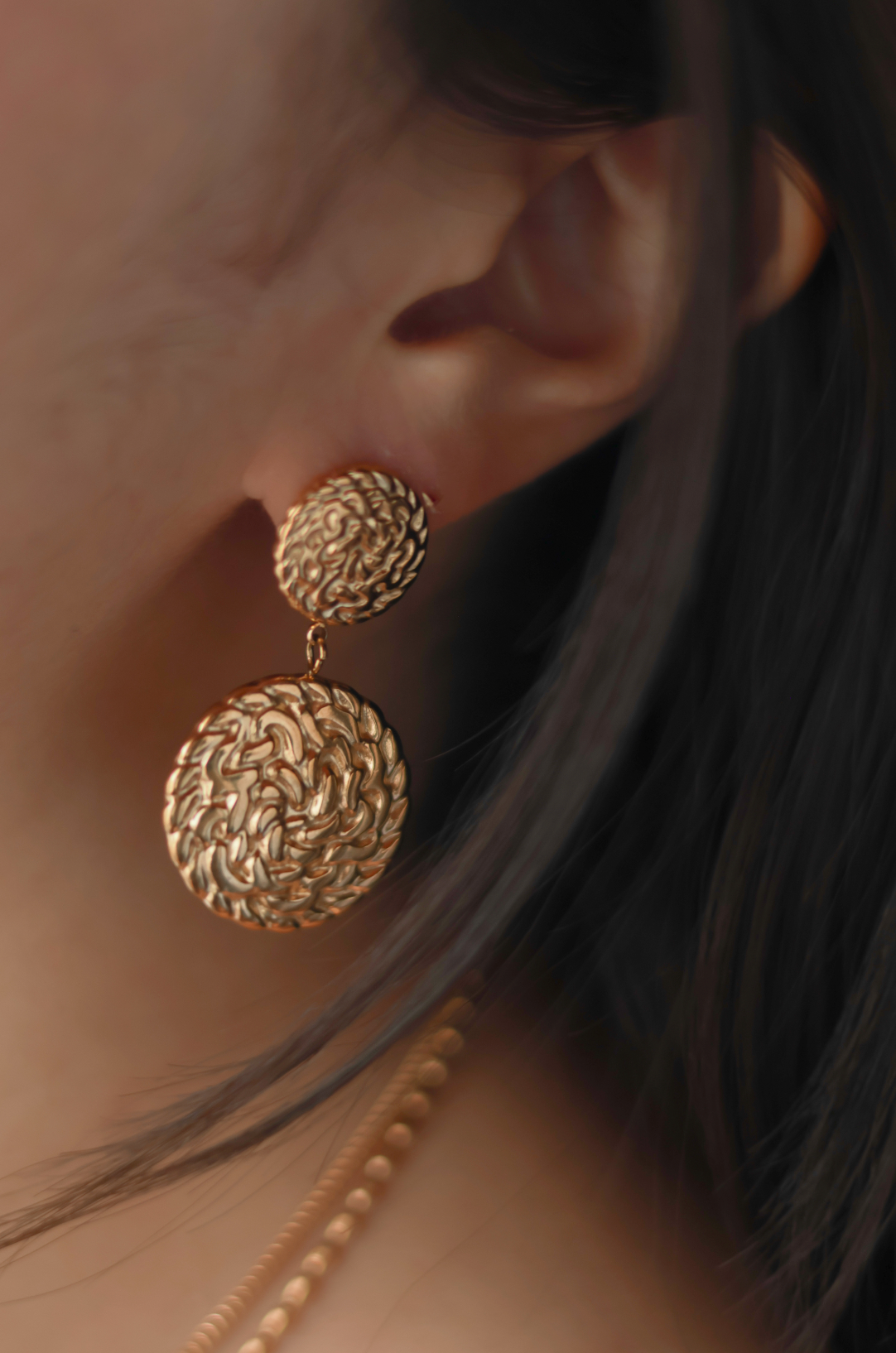 Round Stud Earrings