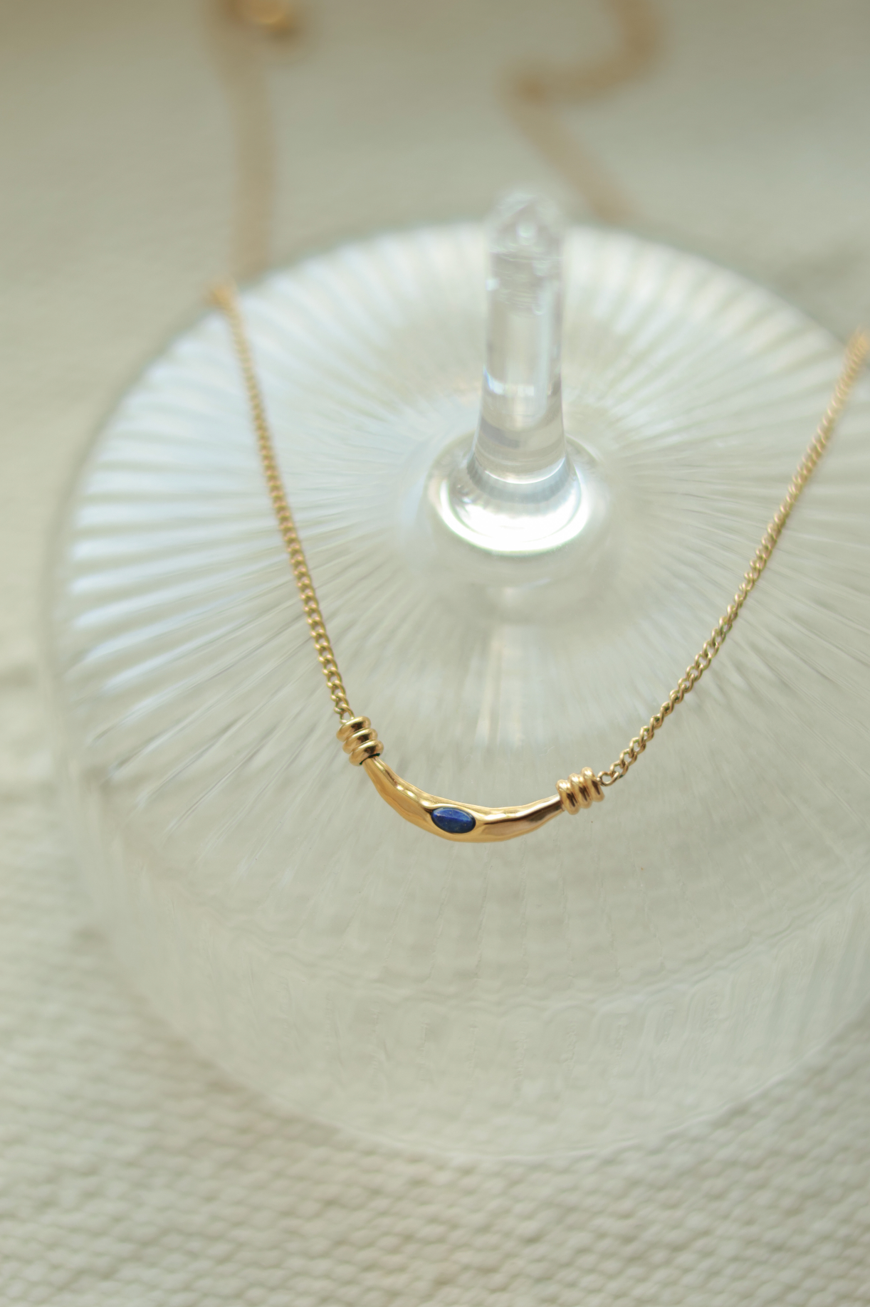 Lapis Curvy Necklace