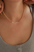 Dainty Beaded Pearl Necklace