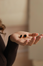 Vintage Oval Onyx Studs