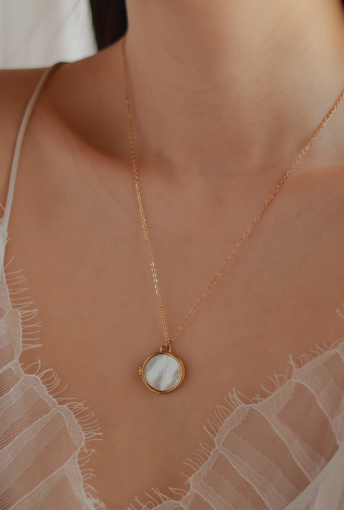 Pearl Locket Necklace