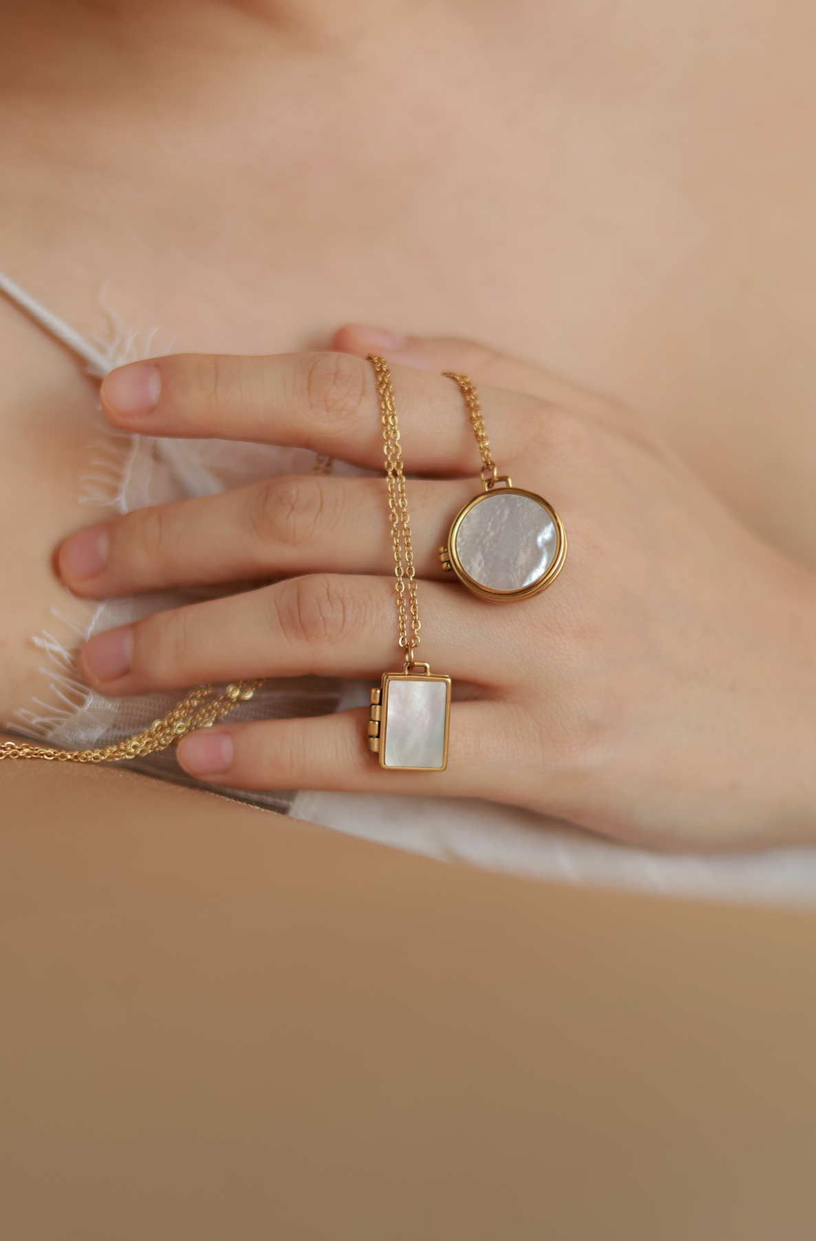 Pearl Locket Necklace