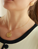 Texture Coin Necklace