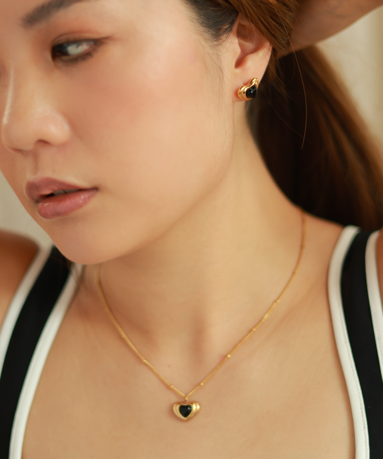 Onyx Heart Necklace