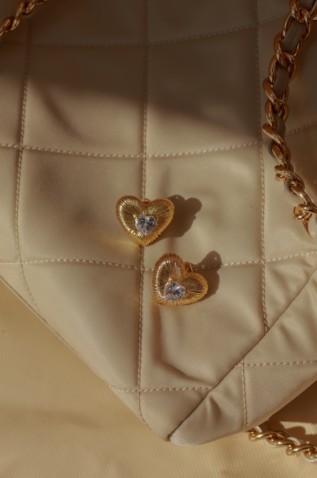 Diamond Heart Earrings