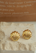 Seashell Gold Studs