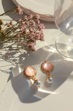 Rosy & Pearl Earrings