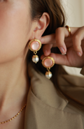Rosy & Pearl Earrings