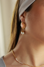 Rosy & Pearl Earrings