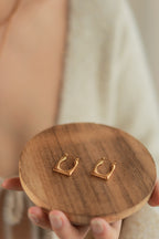 Rectangle  Gold Hoops