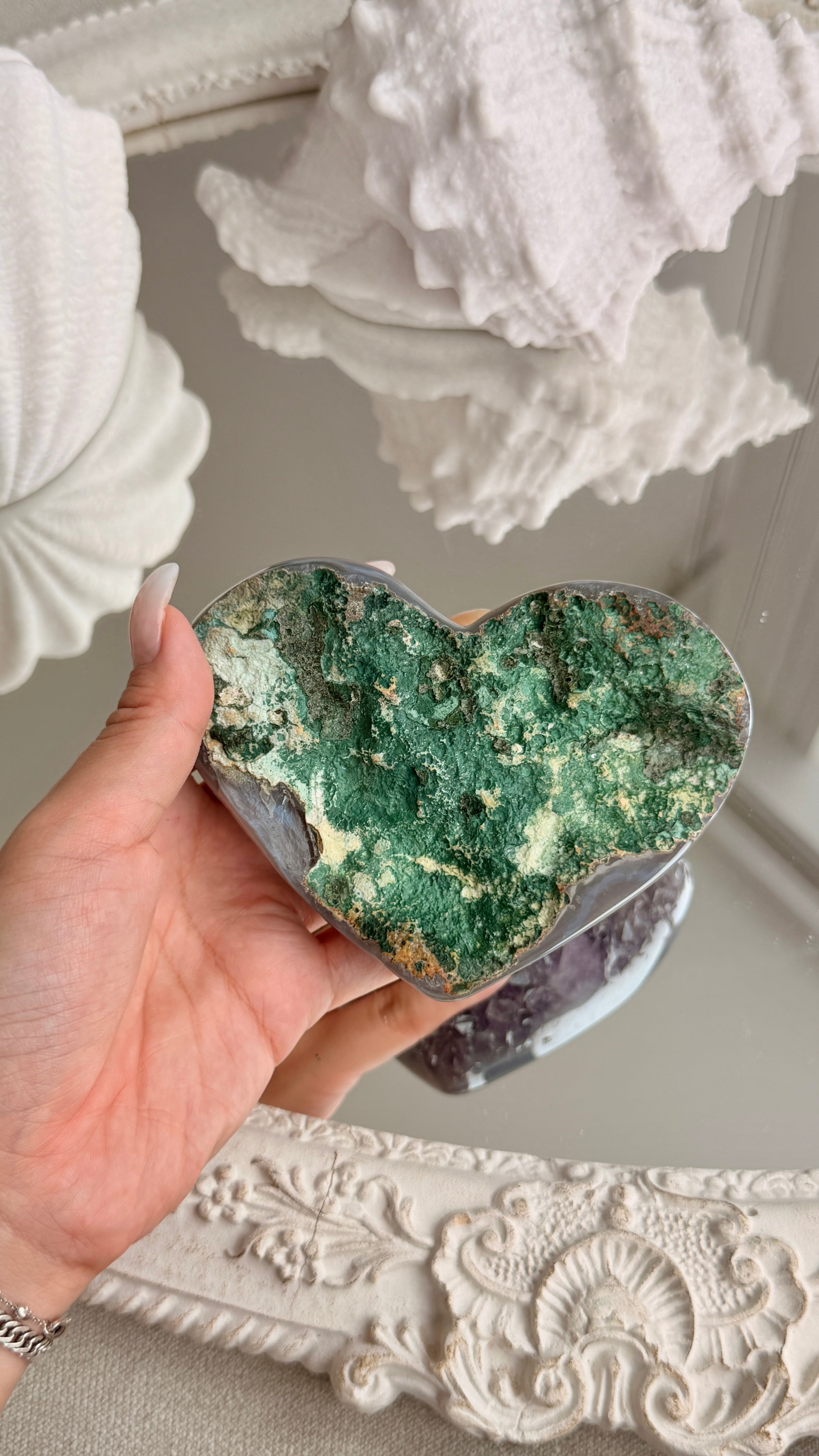 Brazilian Druzy Amethyst Heart