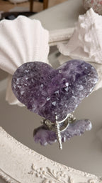 Brazilian Druzy Amethyst Heart