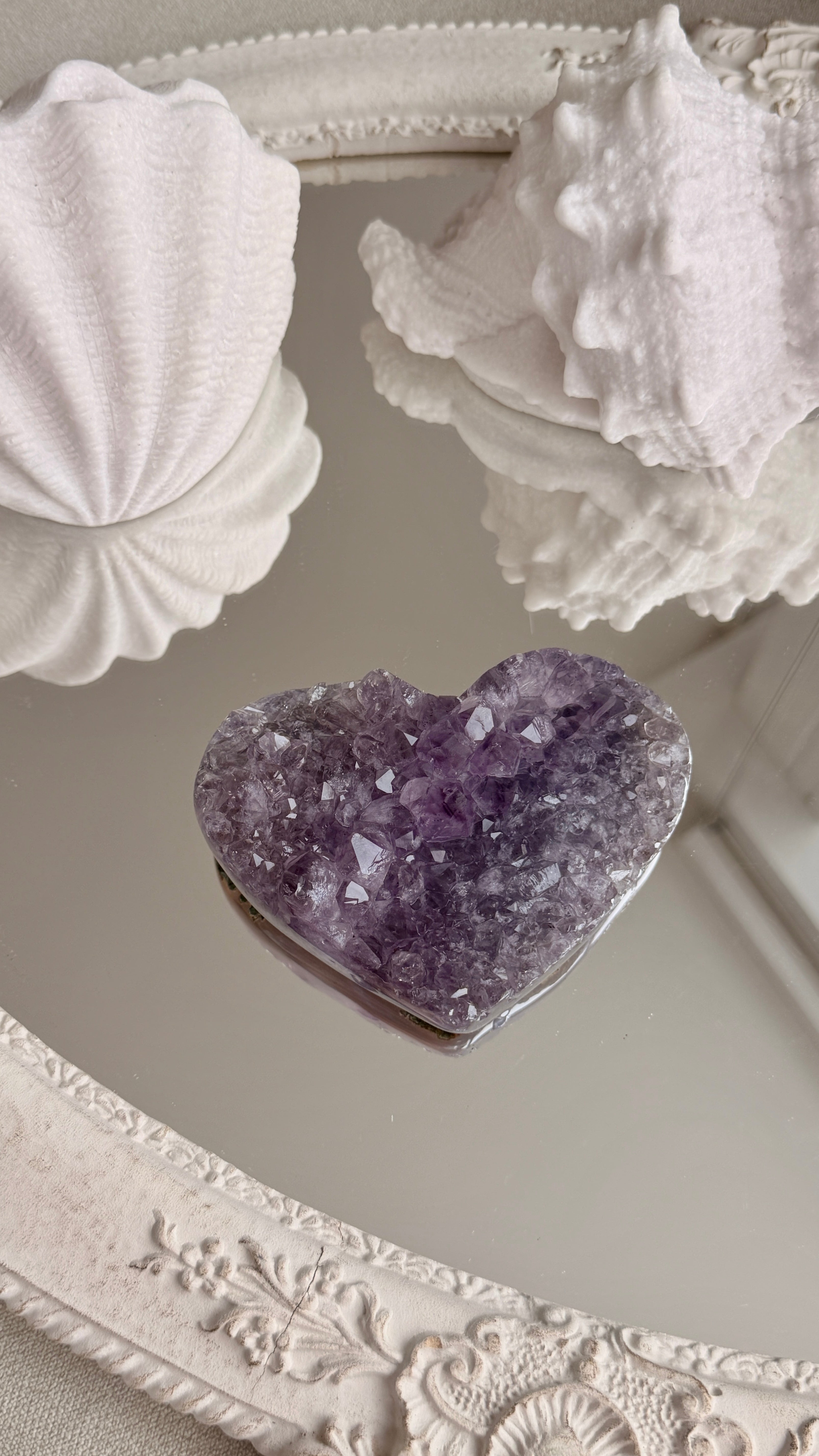 Brazilian Druzy Amethyst Heart