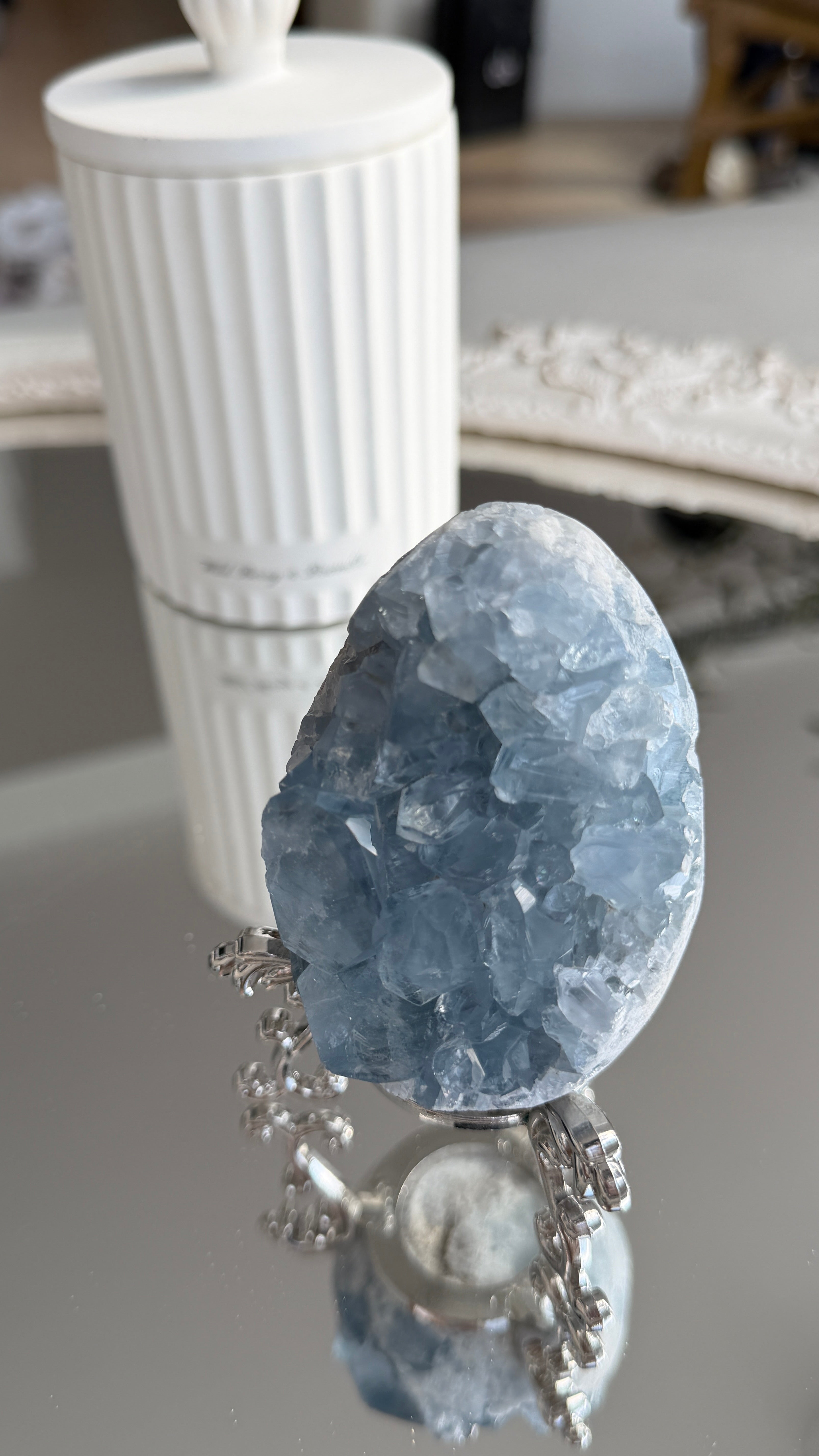 Blue Celestite  Egg #B