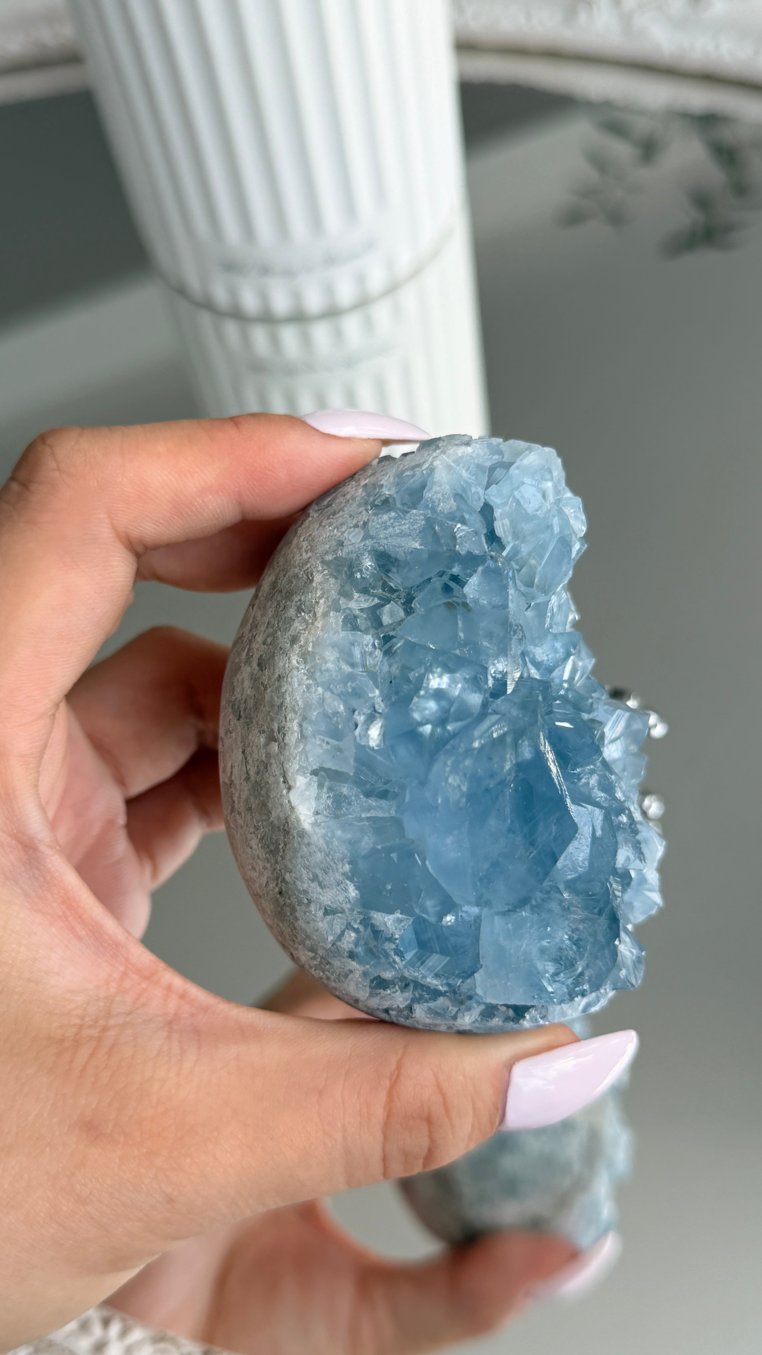 Blue Celestite  Egg #B