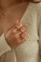 Chain & Rhinestone Rings