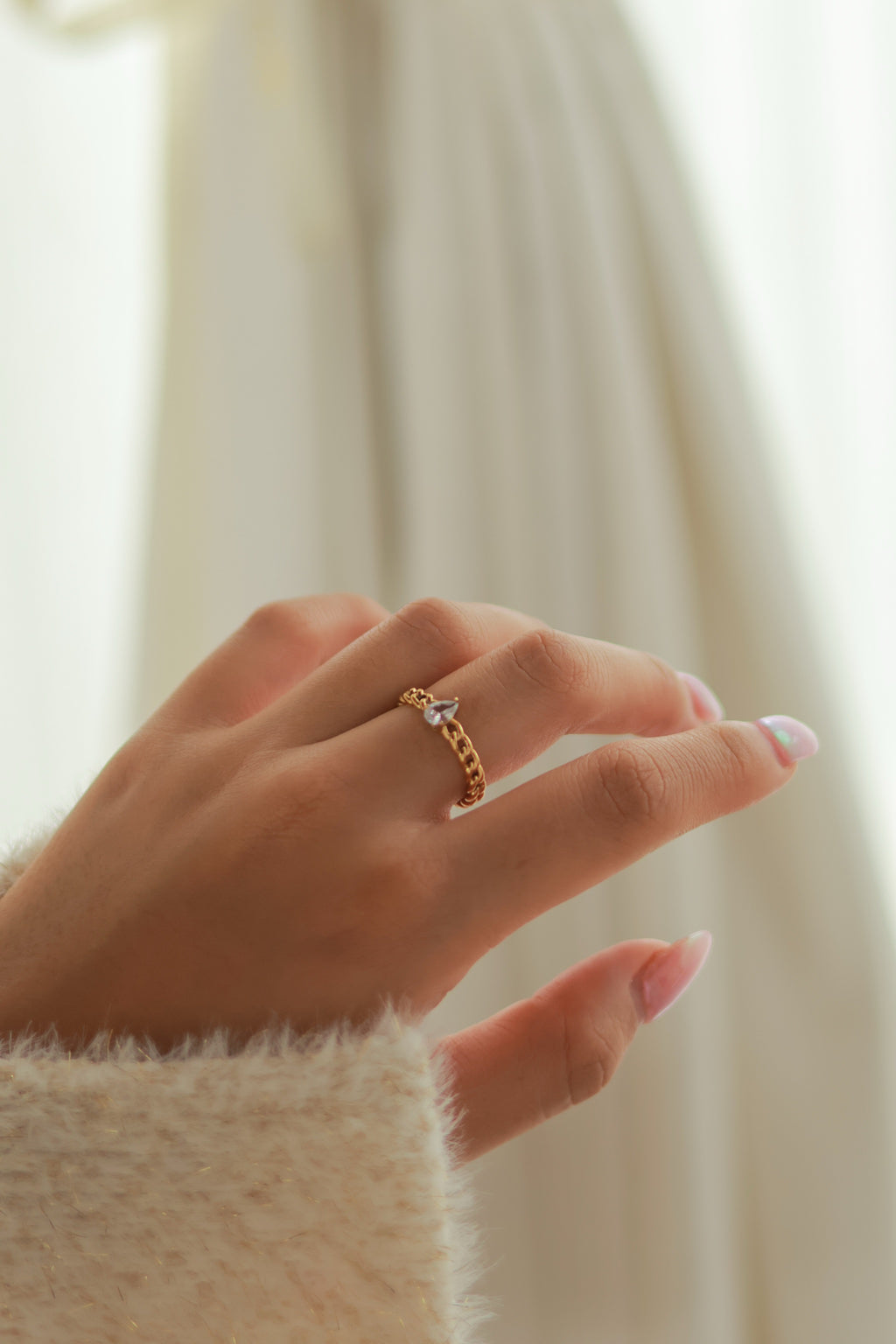 Chain & Rhinestone Rings