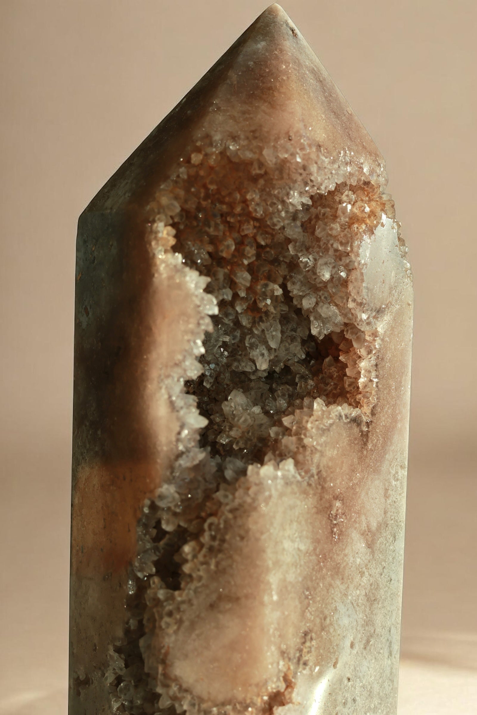Brazil Druzy Agate Crystal Point B