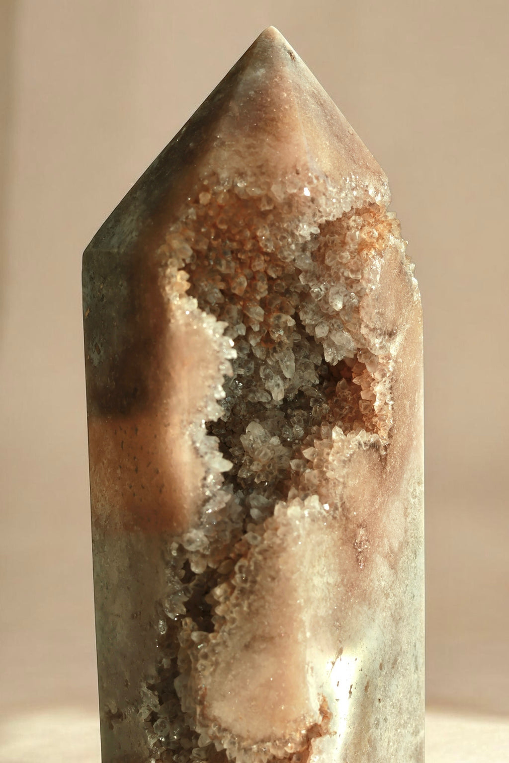 Brazil Druzy Agate Crystal Point B