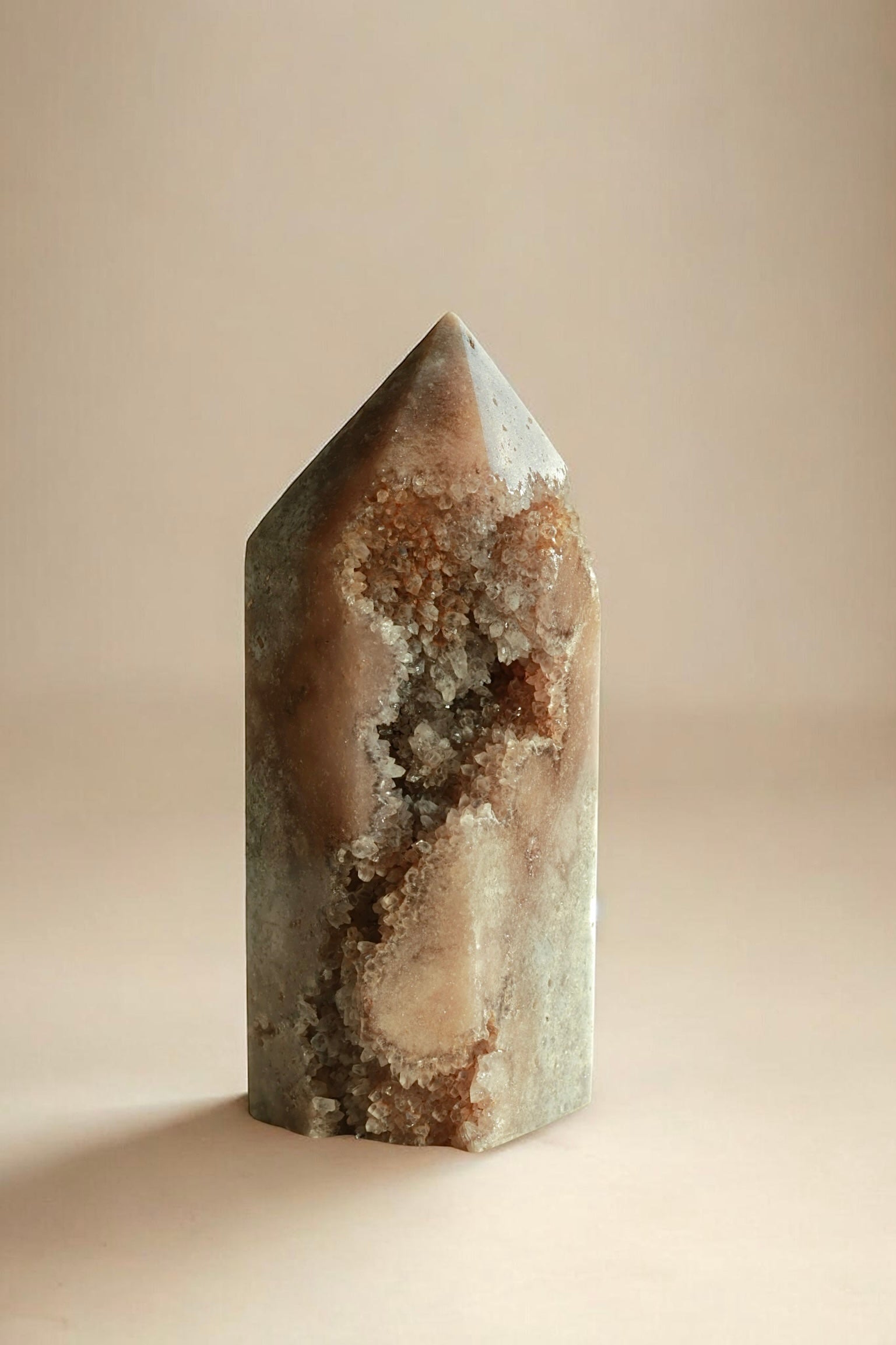 Brazil Druzy Agate Crystal Point B
