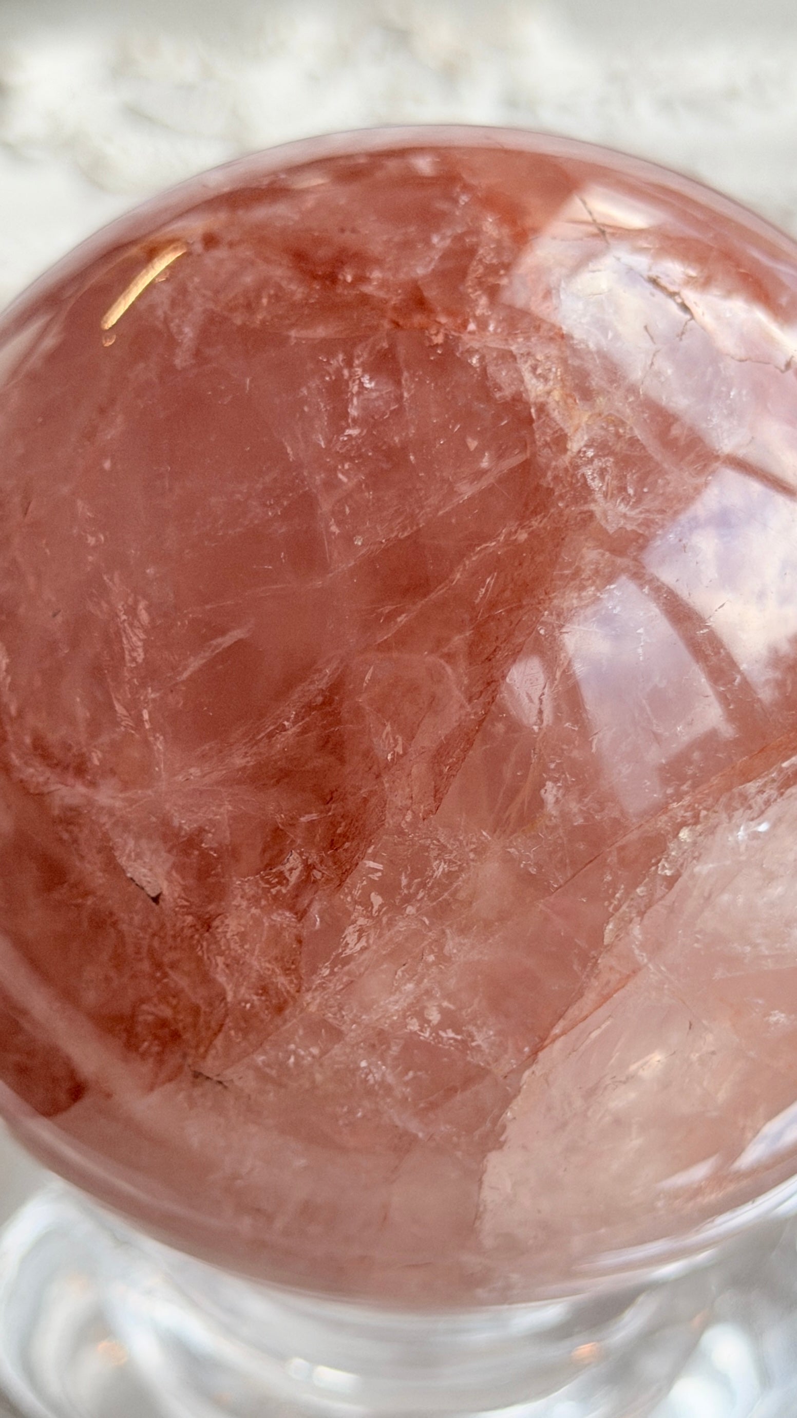Fire Quartz Crystal Sphere