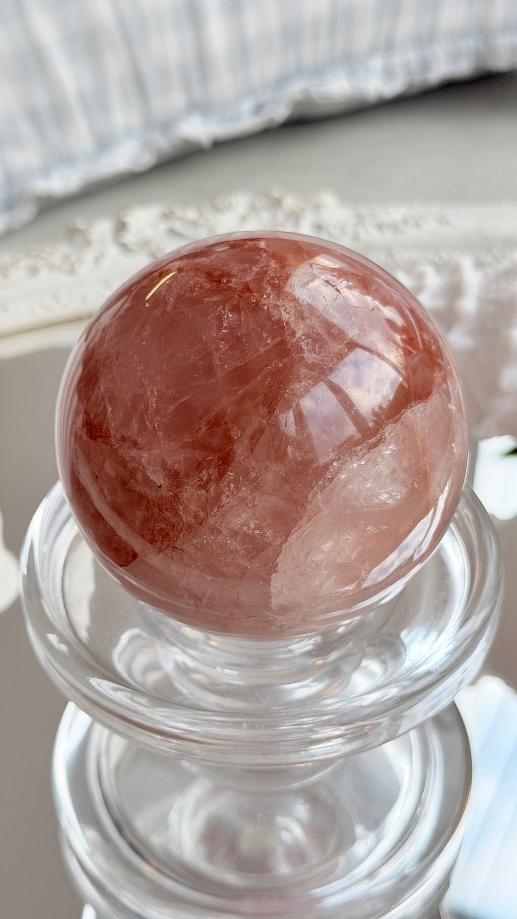 Fire Quartz Crystal Sphere