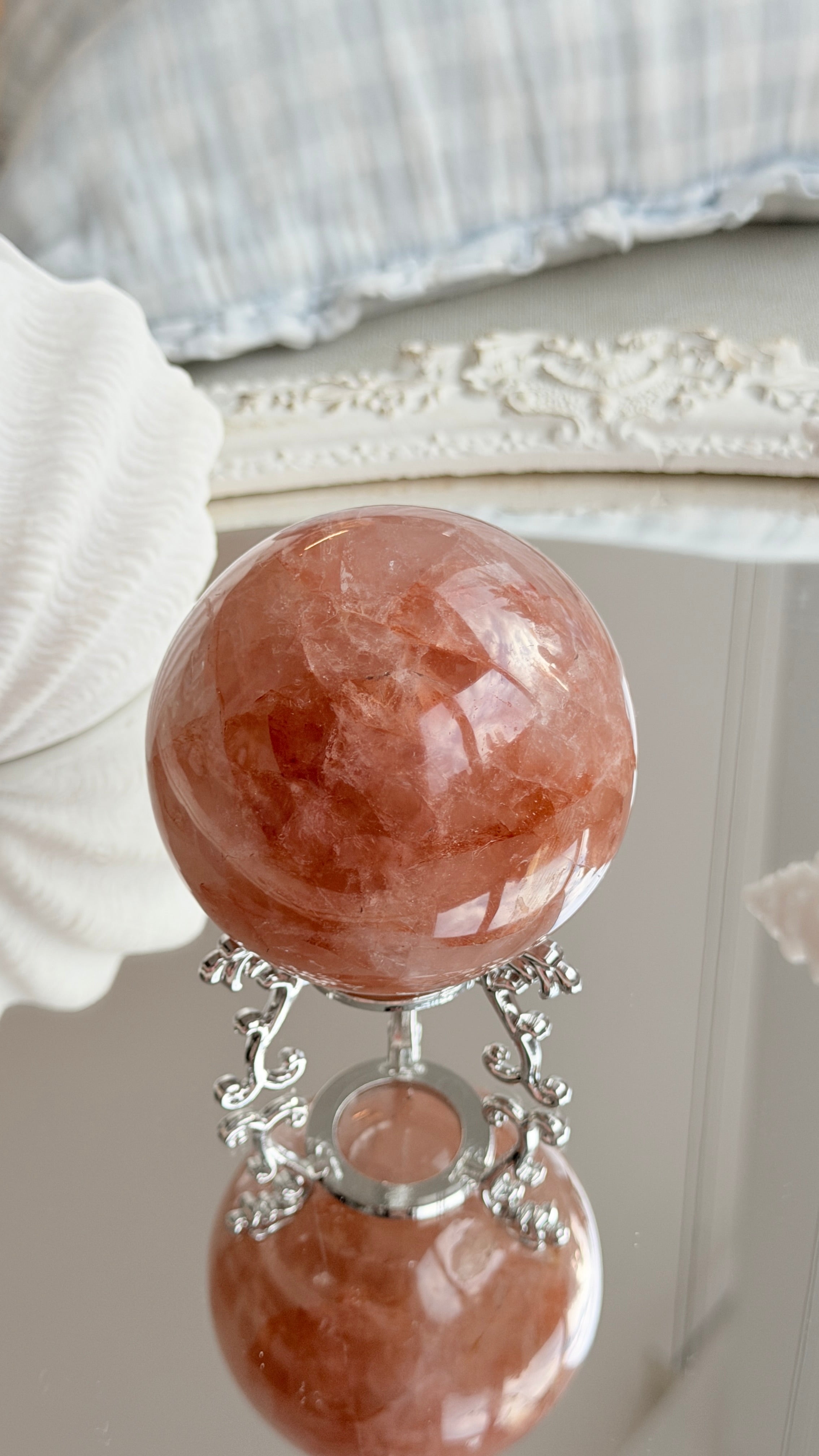 Fire Quartz Crystal Sphere