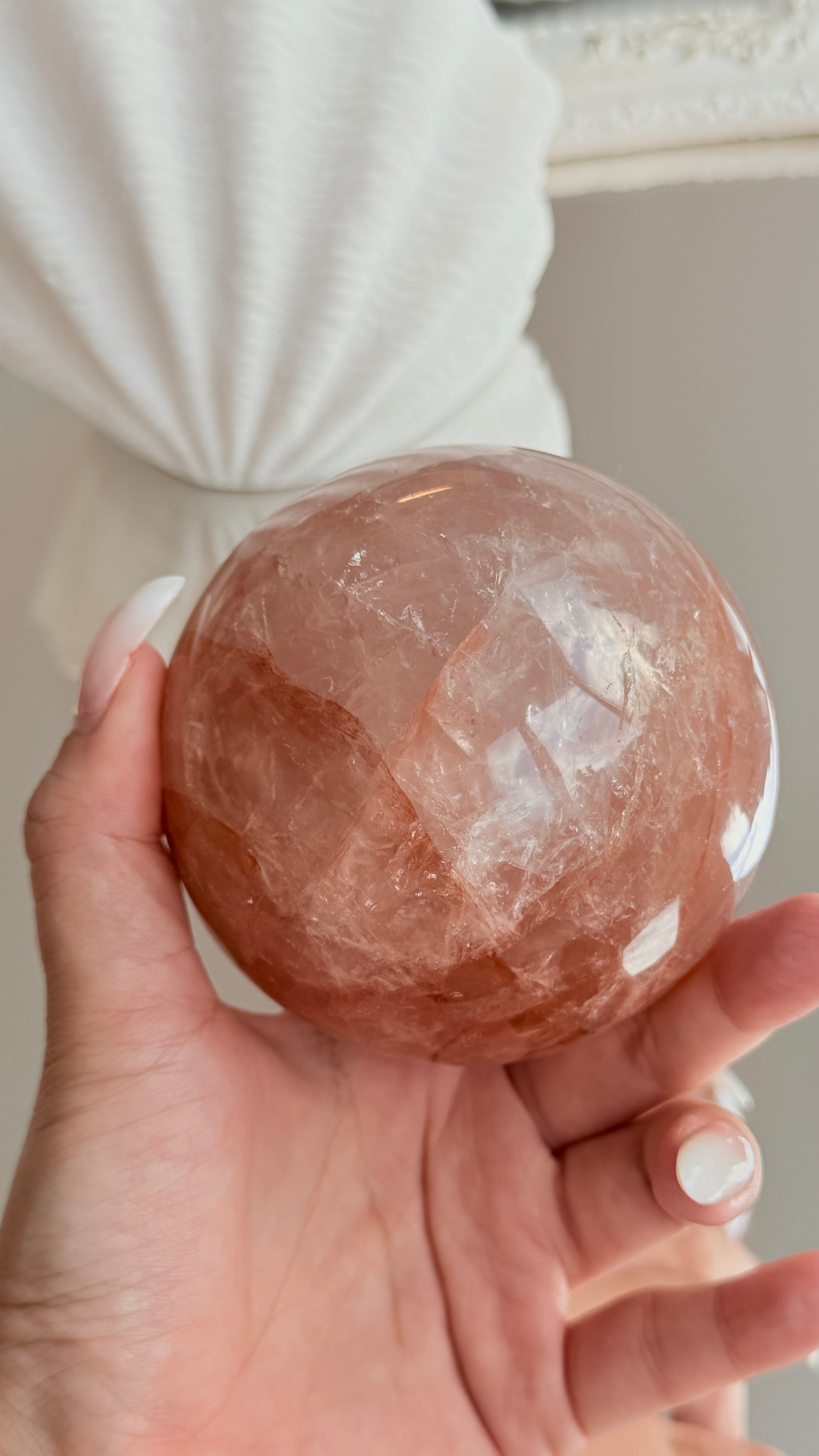 Fire Quartz Crystal Sphere