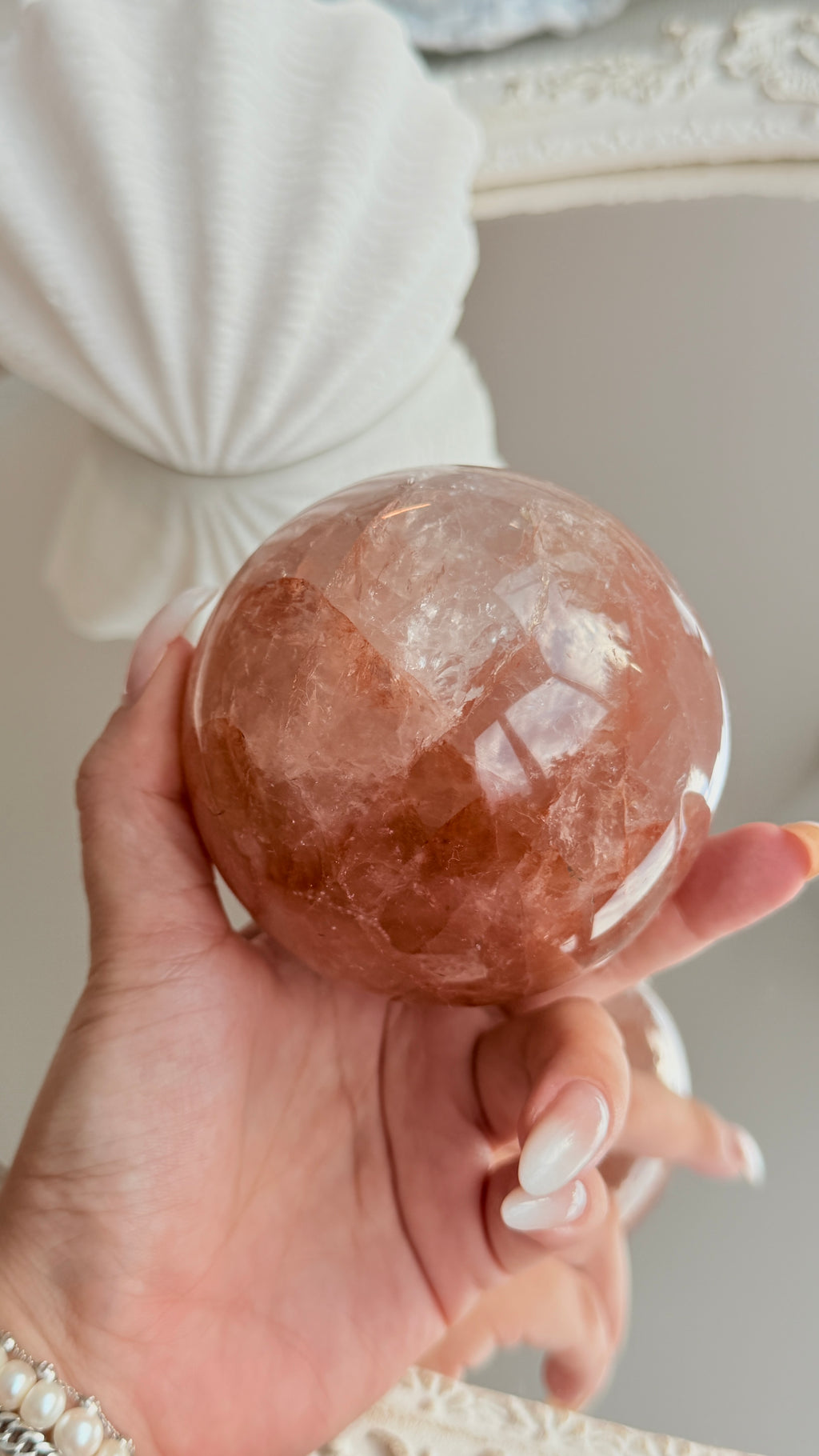 Fire Quartz Crystal Sphere