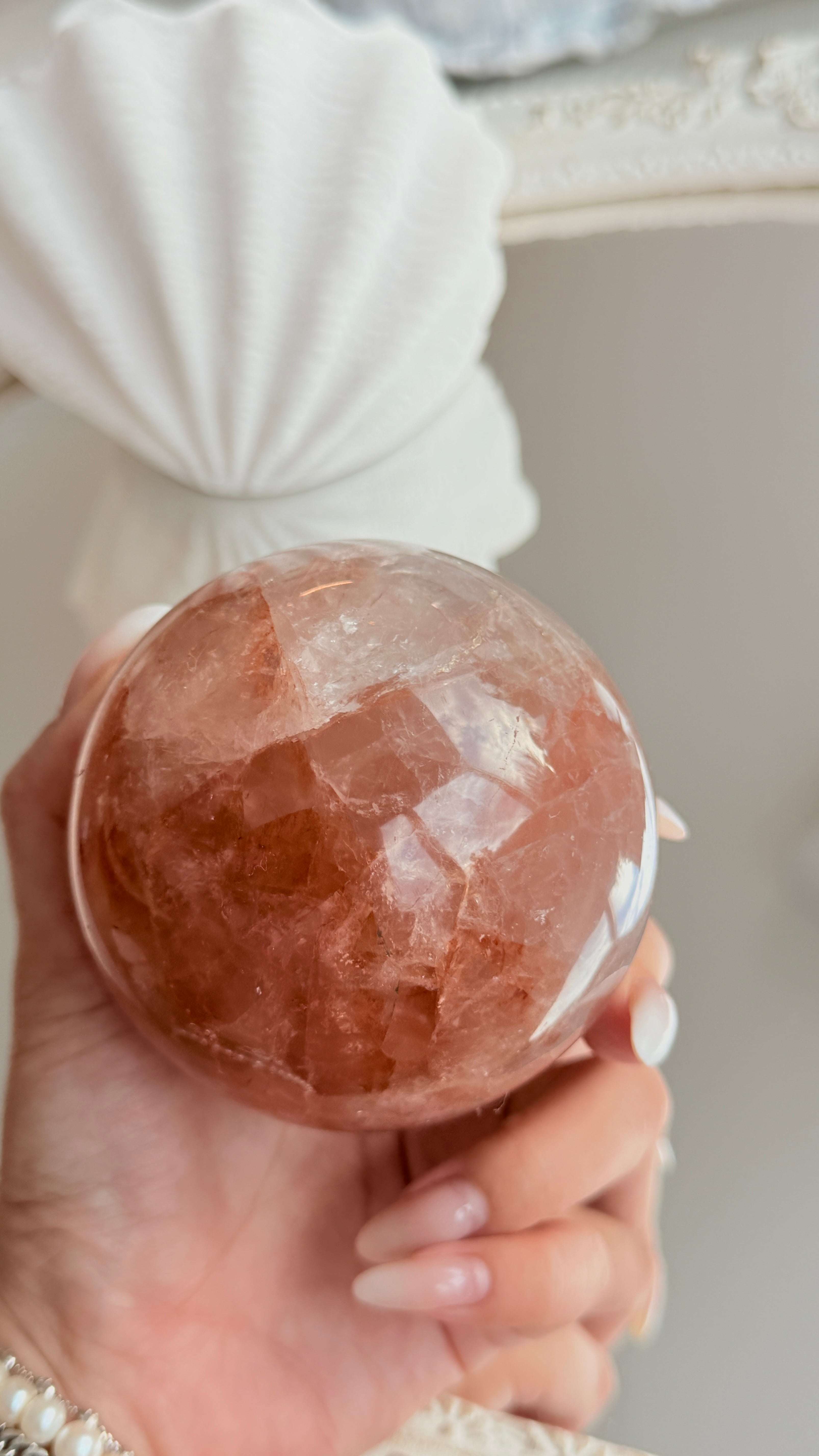Fire Quartz Crystal Sphere