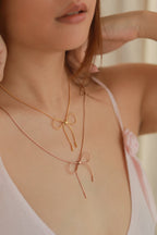 Pink Bow Necklace