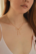 Pink Bow Necklace