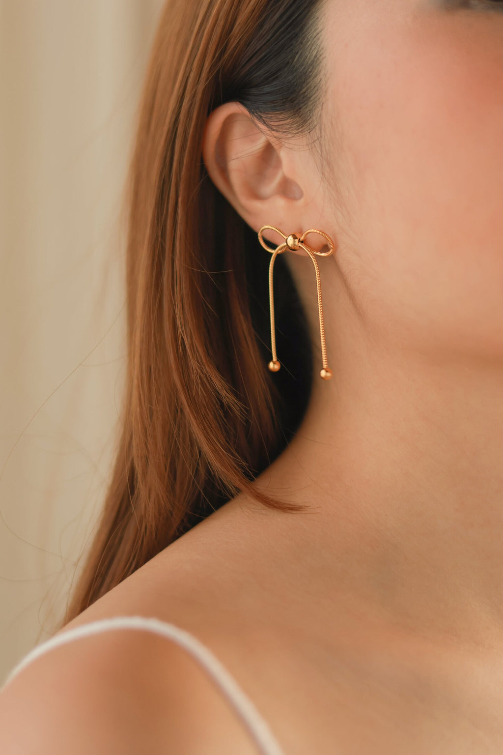 bow drop earrings, bow dangle earrings